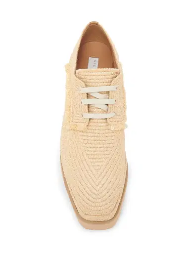 Stella McCartney Women's 80MM Elyse Woven Raffia Platform Sneakers | Thumbnail 4 Stella McCartney Women's 80MM Elyse Woven Raffia Platform Sneakers | Thumbnail 4