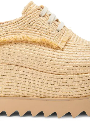 Stella McCartney Women's 80MM Elyse Woven Raffia Platform Sneakers | Thumbnail 5 Stella McCartney Women's 80MM Elyse Woven Raffia Platform Sneakers | Thumbnail 5