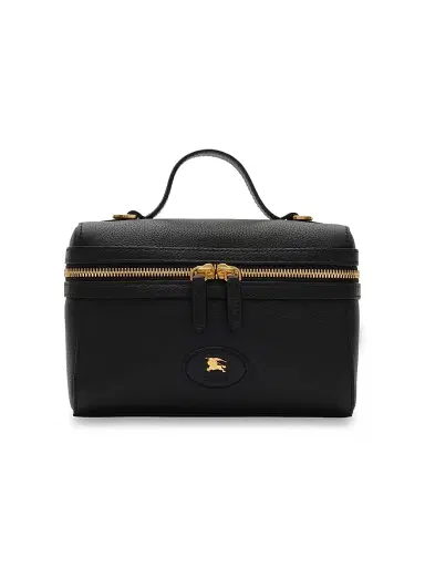 Burberry Women's Bloomsbury Leather Vanity Case - Black | Thumbnail 1 Burberry Women's Bloomsbury Leather Vanity Case - Black | Thumbnail 1