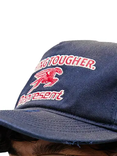 Represent Men's Nothing Tougher Embroidered Cotton Baseball Cap - Navy | Thumbnail 3 Represent Men's Nothing Tougher Embroidered Cotton Baseball Cap - Navy | Thumbnail 3