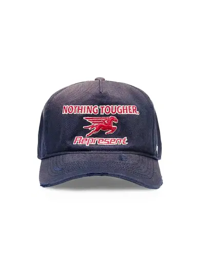 Represent Men's Nothing Tougher Embroidered Cotton Baseball Cap - Navy | Thumbnail 1 Represent Men's Nothing Tougher Embroidered Cotton Baseball Cap - Navy | Thumbnail 1