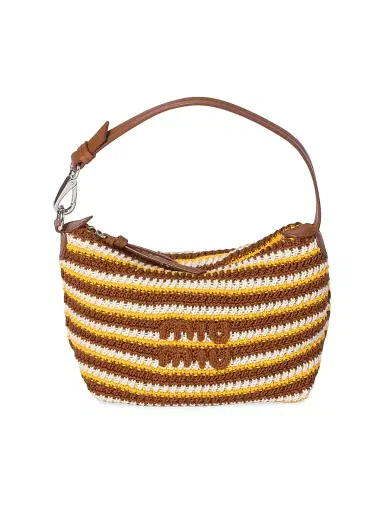 Miu Miu Women's Crochet Pouch - Blue | Thumbnail 1 Miu Miu Women's Crochet Pouch - Blue | Thumbnail 1