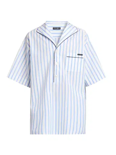Dolce & Gabbana Men's Striped Cotton-Silk Pajama Shirt - Rigato | Thumbnail 1 Dolce & Gabbana Men's Striped Cotton-Silk Pajama Shirt - Rigato | Thumbnail 1