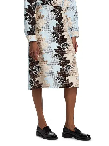 Marni Women's Wavy Floral Macramé Midi-Skirt - Lily White | Thumbnail 4 Marni Women's Wavy Floral Macramé Midi-Skirt - Lily White | Thumbnail 4