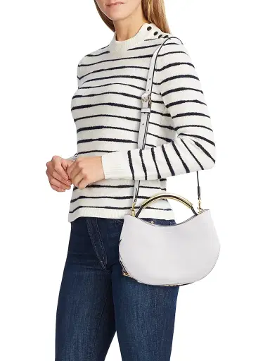 MOSCHINO Women's Leather & Metal Top Handle Bag - White | Thumbnail 2 MOSCHINO Women's Leather & Metal Top Handle Bag - White | Thumbnail 2