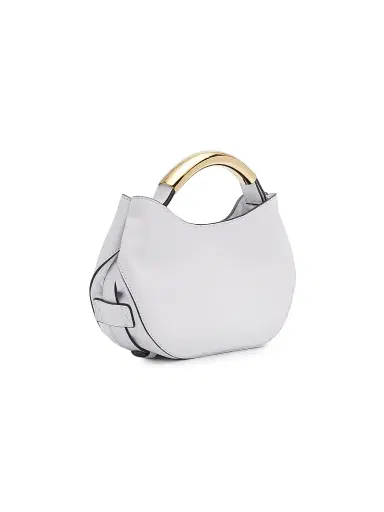 MOSCHINO Women's Leather & Metal Top Handle Bag - White | Thumbnail 3 MOSCHINO Women's Leather & Metal Top Handle Bag - White | Thumbnail 3