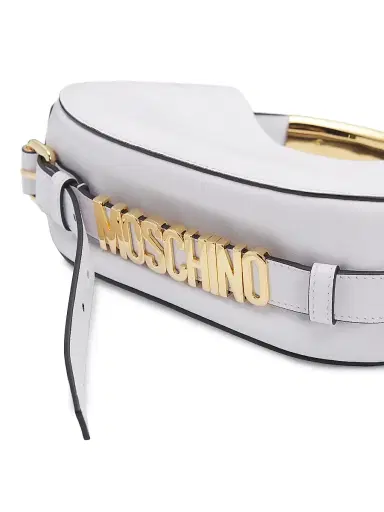 MOSCHINO Women's Leather & Metal Top Handle Bag - White | Thumbnail 6 MOSCHINO Women's Leather & Metal Top Handle Bag - White | Thumbnail 6