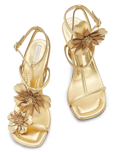Zimmermann Women's Belara 85MM Floral-Appliqué Leather Sandals - Gold - Size 11 | Thumbnail 4 Zimmermann Women's Belara 85MM Floral-Appliqué Leather Sandals - Gold - Size 11 | Thumbnail 4