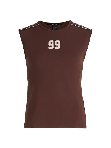 Ksubi Women's Future Memory Slim Open Back T-Shirt - Brown | Thumbnail 1 Ksubi Women's Future Memory Slim Open Back T-Shirt - Brown | Thumbnail 1