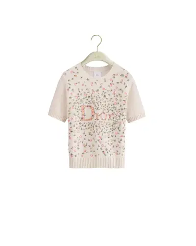 Dior Short-Sleeved Embroidered Sweater | Thumbnail 1 Dior Short-Sleeved Embroidered Sweater | Thumbnail 1