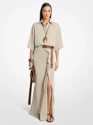 Michael Kors Collection Wool Crepe Pareo Skirt | Thumbnail 2 Michael Kors Collection Wool Crepe Pareo Skirt | Thumbnail 2