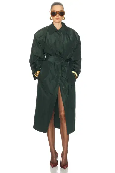 Saint Laurent Taffeta Trench | Thumbnail 1 Saint Laurent Taffeta Trench | Thumbnail 1