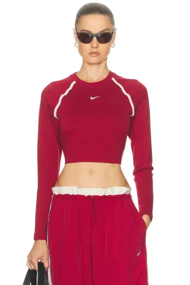 Nike Long Sleeve Body Bold Crop Top | Thumbnail 1 Nike Long Sleeve Body Bold Crop Top | Thumbnail 1