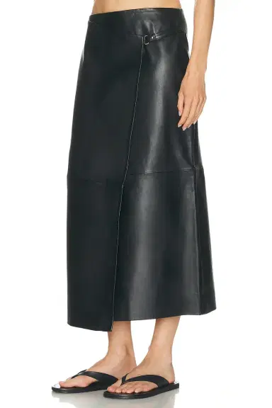 St. Agni Leather Wrap Skirt | Thumbnail 3 St. Agni Leather Wrap Skirt | Thumbnail 3