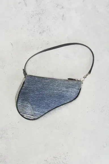 Dior Denim Saddle Bag | Thumbnail 2 Dior Denim Saddle Bag | Thumbnail 2