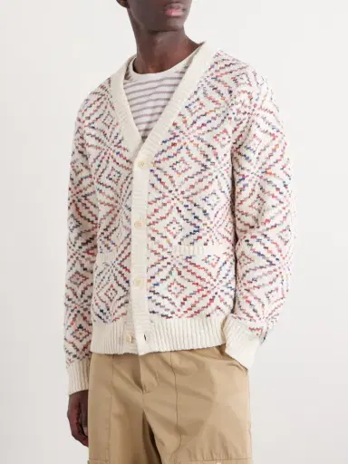 Corridor Mandala Jacquard-Knit Pima Cotton Cardigan - Men | Thumbnail 3 Corridor Mandala Jacquard-Knit Pima Cotton Cardigan - Men | Thumbnail 3