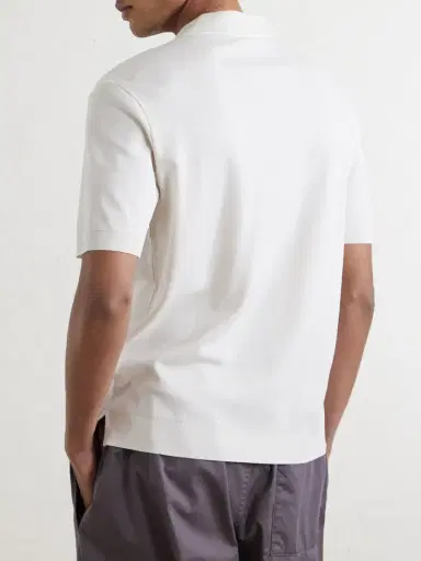 Altea Pierre Honeycomb-Knit Cotton-Piqué Polo Shirt - Men | Thumbnail 4 Altea Pierre Honeycomb-Knit Cotton-Piqué Polo Shirt - Men | Thumbnail 4