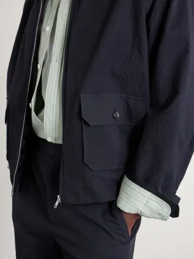 BODE Cotton-Blend Seersucker Bomber Jacket - Men | Thumbnail 5 BODE Cotton-Blend Seersucker Bomber Jacket - Men | Thumbnail 5