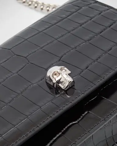 McQueen Mini Skull Croc-Embossed Crossbody Bag | Thumbnail 4 McQueen Mini Skull Croc-Embossed Crossbody Bag | Thumbnail 4