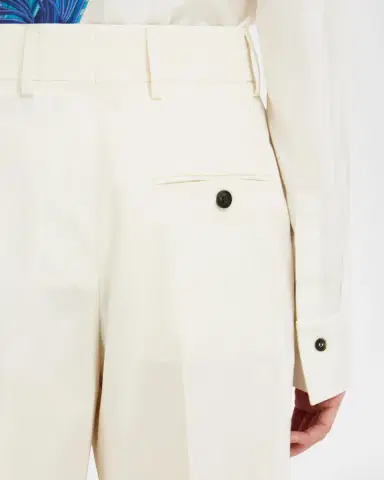 Ferragamo Cotton-Silk Canvas Turn Lock Straight-Leg Pants | Thumbnail 6 Ferragamo Cotton-Silk Canvas Turn Lock Straight-Leg Pants | Thumbnail 6