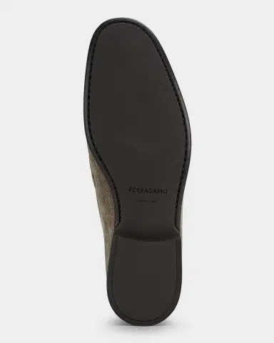 Ferragamo Men's Gancini-Buckle Leather Loafers | Thumbnail 4 Ferragamo Men's Gancini-Buckle Leather Loafers | Thumbnail 4