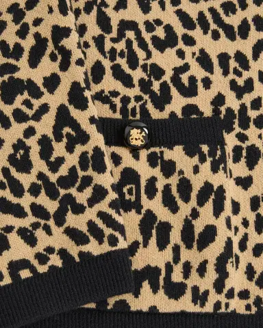 Valentino Garavani Men's Wool Cheetah Jacquard Knit Cardigan | Thumbnail 7 Valentino Garavani Men's Wool Cheetah Jacquard Knit Cardigan | Thumbnail 7