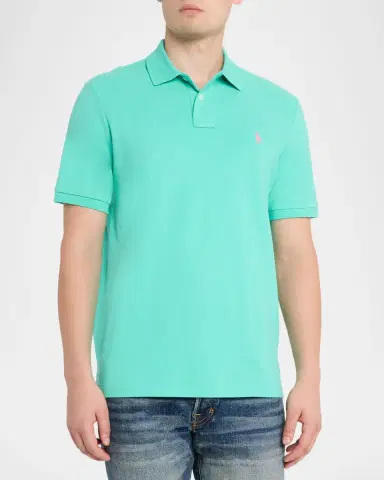 Polo Ralph Lauren Men's The Iconic Mesh Classic-Fit Polo Shirt | Thumbnail 4 Polo Ralph Lauren Men's The Iconic Mesh Classic-Fit Polo Shirt | Thumbnail 4