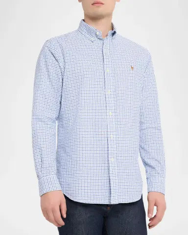 Polo Ralph Lauren Men's Classic-Fit Oxford Check Button-Down Shirt | Thumbnail 4 Polo Ralph Lauren Men's Classic-Fit Oxford Check Button-Down Shirt | Thumbnail 4
