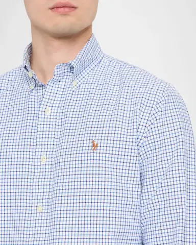 Polo Ralph Lauren Men's Classic-Fit Oxford Check Button-Down Shirt | Thumbnail 5 Polo Ralph Lauren Men's Classic-Fit Oxford Check Button-Down Shirt | Thumbnail 5