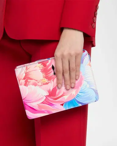 Christian Louboutin Bettina Wristlet Pouch Bag in Floral-Print Leather | Thumbnail 2 Christian Louboutin Bettina Wristlet Pouch Bag in Floral-Print Leather | Thumbnail 2
