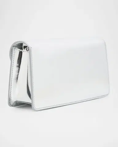 Ferragamo Laminated Leather Rhinestone Gancini Shoulder Bag | Thumbnail 3 Ferragamo Laminated Leather Rhinestone Gancini Shoulder Bag | Thumbnail 3