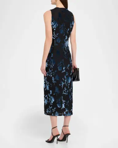 Hutch Darby Sleeveless Velvet Burnout Midi Dress | Thumbnail 2 Hutch Darby Sleeveless Velvet Burnout Midi Dress | Thumbnail 2