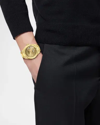 Versace Men's Apodis 41mm IP Yellow Gold Bracelet Watch | Thumbnail 2 Versace Men's Apodis 41mm IP Yellow Gold Bracelet Watch | Thumbnail 2