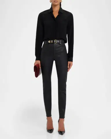 Polo Ralph Lauren Lambskin 5-Pocket Super-Slim Pants | Thumbnail 2 Polo Ralph Lauren Lambskin 5-Pocket Super-Slim Pants | Thumbnail 2