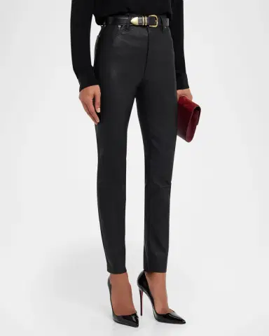 Polo Ralph Lauren Lambskin 5-Pocket Super-Slim Pants | Thumbnail 4 Polo Ralph Lauren Lambskin 5-Pocket Super-Slim Pants | Thumbnail 4