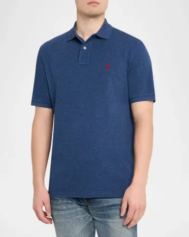 Polo Ralph Lauren Men's The Iconic Mesh Classic-Fit Polo Shirt | Thumbnail 4 Polo Ralph Lauren Men's The Iconic Mesh Classic-Fit Polo Shirt | Thumbnail 4