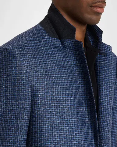 Giorgio Armani Men's Wool Linen Silk Micro-Houndstooth Sport Coat | Thumbnail 7 Giorgio Armani Men's Wool Linen Silk Micro-Houndstooth Sport Coat | Thumbnail 7