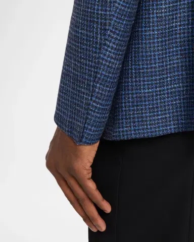 Giorgio Armani Men's Wool Linen Silk Micro-Houndstooth Sport Coat | Thumbnail 8 Giorgio Armani Men's Wool Linen Silk Micro-Houndstooth Sport Coat | Thumbnail 8