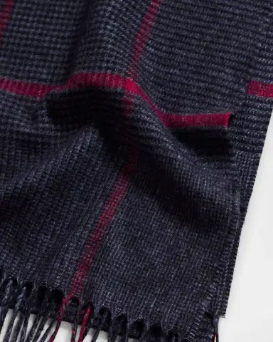 PIACENZA 1733 Men's Silk-Cashmere Check Scarf | Thumbnail 4 PIACENZA 1733 Men's Silk-Cashmere Check Scarf | Thumbnail 4