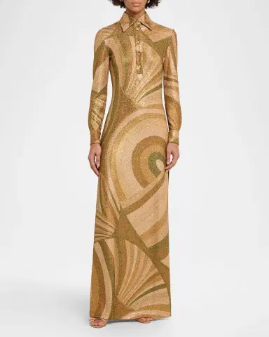 Pucci Iride Print Jersey Lame Dress | Thumbnail 2 Pucci Iride Print Jersey Lame Dress | Thumbnail 2