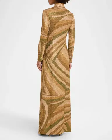 Pucci Iride Print Jersey Lame Dress | Thumbnail 3 Pucci Iride Print Jersey Lame Dress | Thumbnail 3