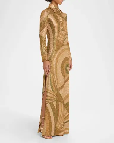 Pucci Iride Print Jersey Lame Dress | Thumbnail 4 Pucci Iride Print Jersey Lame Dress | Thumbnail 4