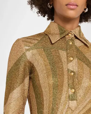 Pucci Iride Print Jersey Lame Dress | Thumbnail 5 Pucci Iride Print Jersey Lame Dress | Thumbnail 5