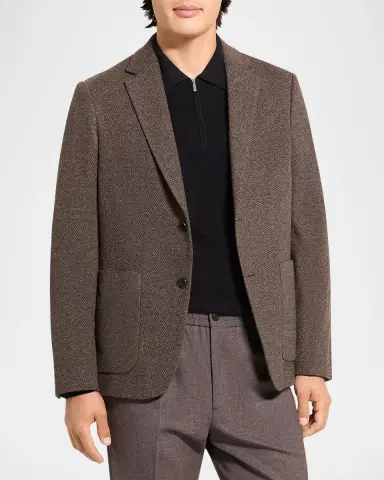 Theory Men 's Clinton Jacket in City Knit Twill | Thumbnail 4 Theory Men 's Clinton Jacket in City Knit Twill | Thumbnail 4