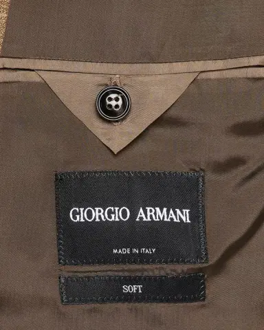 Giorgio Armani Men's Wool, Silk and Linen Crosshatch Sport Coat | Thumbnail 6 Giorgio Armani Men's Wool, Silk and Linen Crosshatch Sport Coat | Thumbnail 6