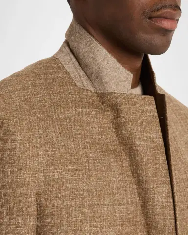 Giorgio Armani Men's Wool, Silk and Linen Crosshatch Sport Coat | Thumbnail 7 Giorgio Armani Men's Wool, Silk and Linen Crosshatch Sport Coat | Thumbnail 7