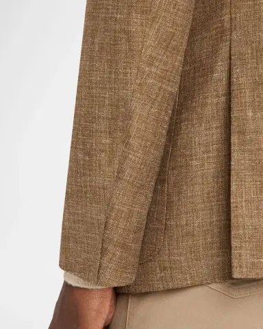 Giorgio Armani Men's Wool, Silk and Linen Crosshatch Sport Coat | Thumbnail 8 Giorgio Armani Men's Wool, Silk and Linen Crosshatch Sport Coat | Thumbnail 8