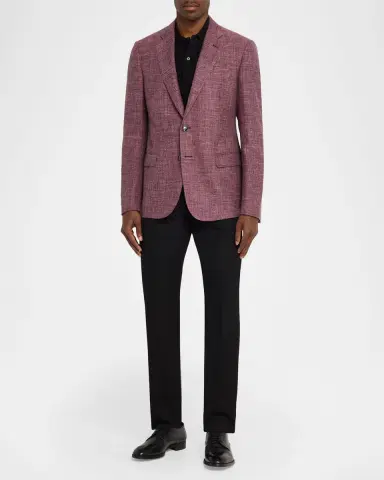 Giorgio Armani Men's Wool Silk Linen Sport Coat | Thumbnail 2 Giorgio Armani Men's Wool Silk Linen Sport Coat | Thumbnail 2