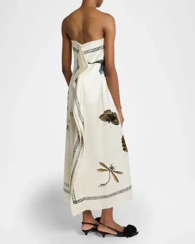 Erdem Floral Print Duchess Sleeveless Midi Dress | Thumbnail 2 Erdem Floral Print Duchess Sleeveless Midi Dress | Thumbnail 2