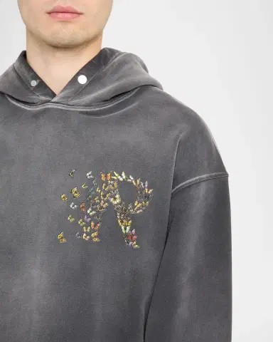 Represent Men's Butterfly Initial Cotton Hoodie | Thumbnail 5 Represent Men's Butterfly Initial Cotton Hoodie | Thumbnail 5